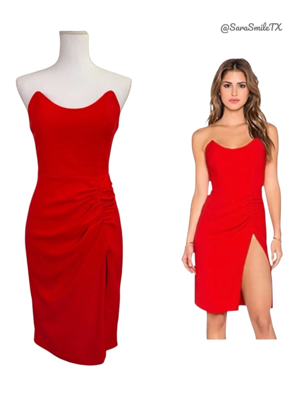NBD X REVOLVE - Good For Me - Red Strapless Mini Cocktail Dress
